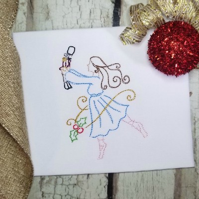 nutcracker ballerina machine embroidery design